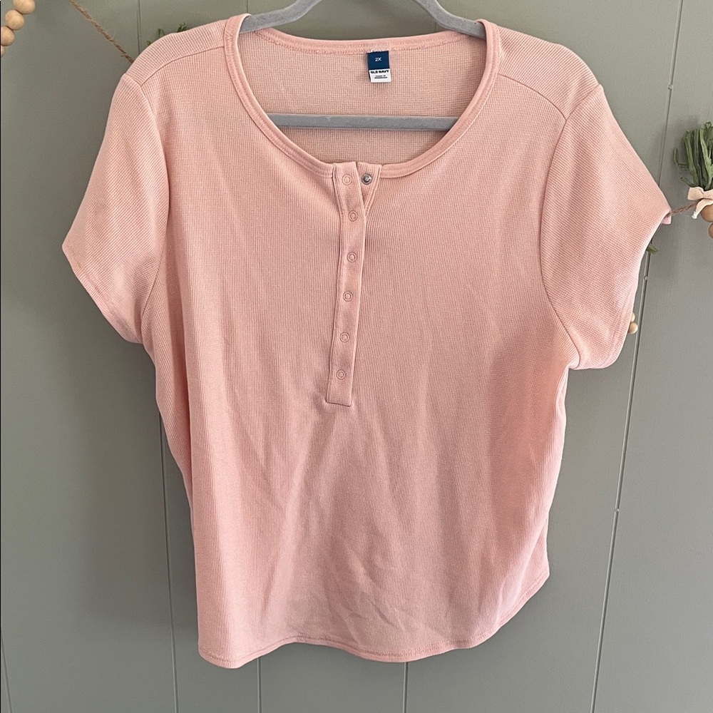 Old Navy Light Pink Short Sleeve Top